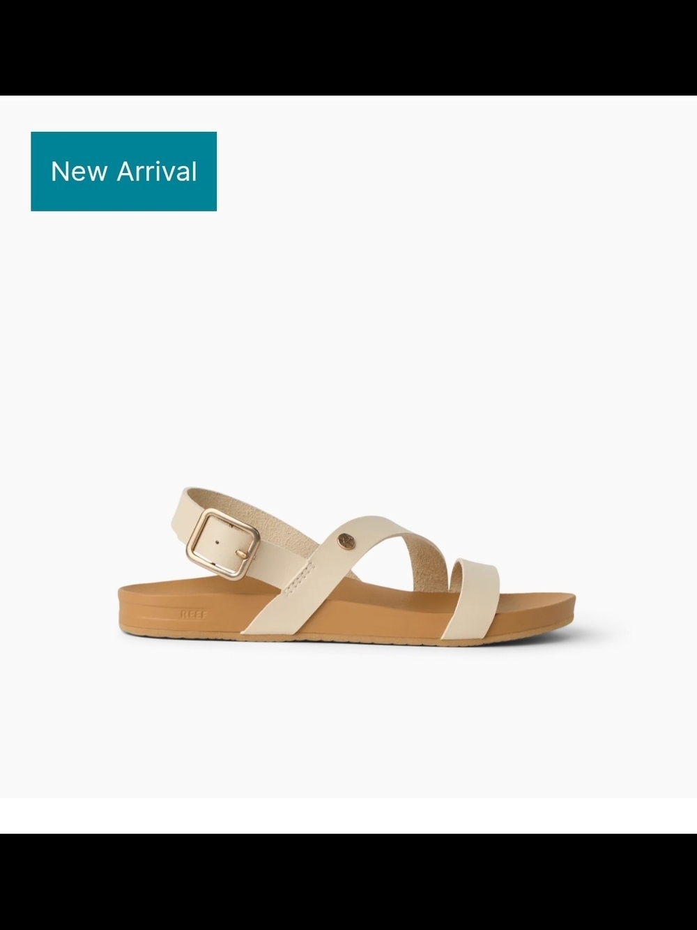 Vista Isabella, Strap Sandals In Cream And Tan, Contoured Footbed